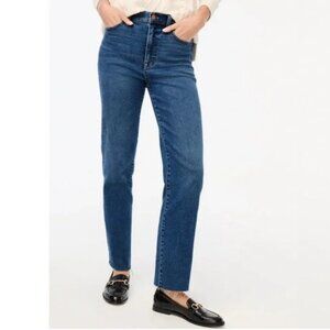 J. Crew Factory Stovepipe Straight Jean Women's Size 31 Style BT034 Raw Fray Hem